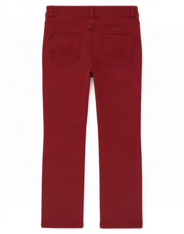 Женские прямые джинсы Marks & Spencer UK 12 Medium W30 L26 Бордовый хлопок