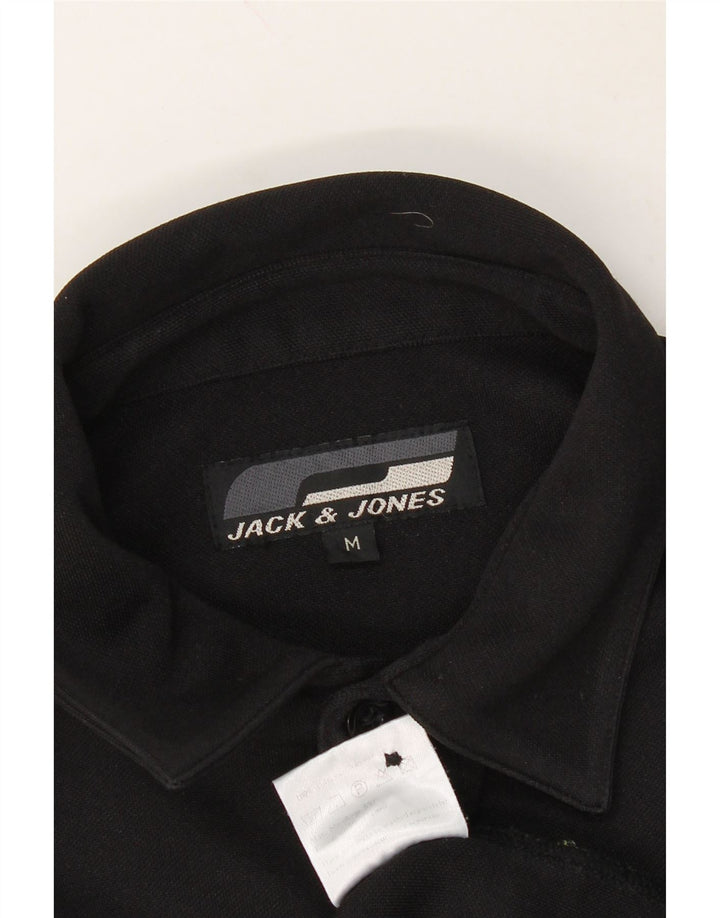 JACK & JONES Mens Polo Shirt Medium Black Polyester Vintage Jack & Jones and Second-Hand Jack & Jones from Messina Hembry 