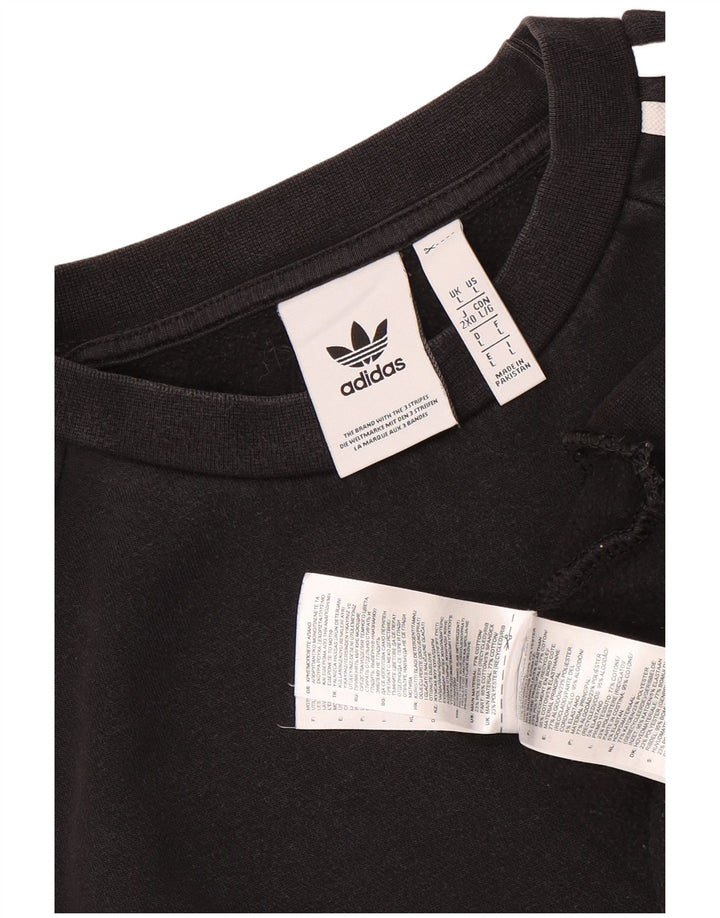 Мужской свитер ADIDAS, большой черный хлопковый джемпер