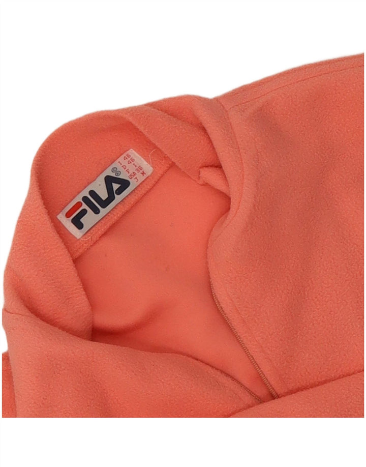 Fila Мужской флисовый джемпер с воротником на молнии IT 46 Маленький Розовый