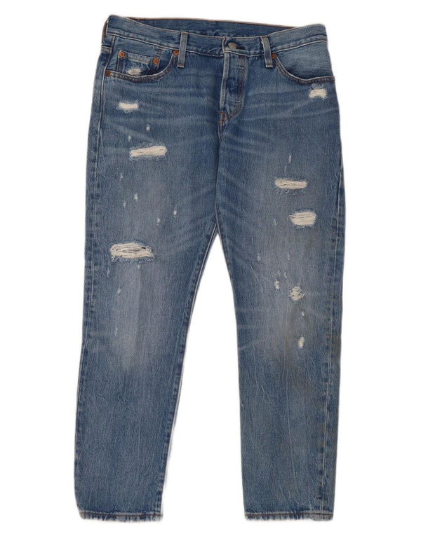 Женские прямые джинсы Levi's 501 W28 L32, синий хлопок