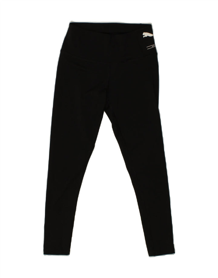 PUMA Womens Graphic Leggings UK 4 XS Black Polyester Vintage Puma and Second-Hand Puma from Messina Hembry 
