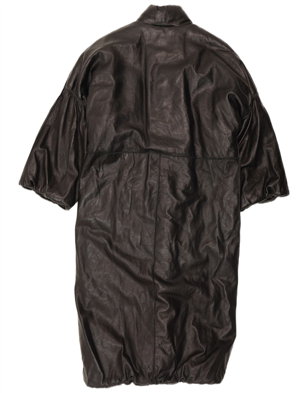 Женское кожаное пальто Garage с рукавом 3/4 UK 18 XL, черное