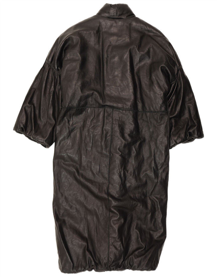 Женское кожаное пальто Garage с рукавом 3/4 UK 18 XL, черное