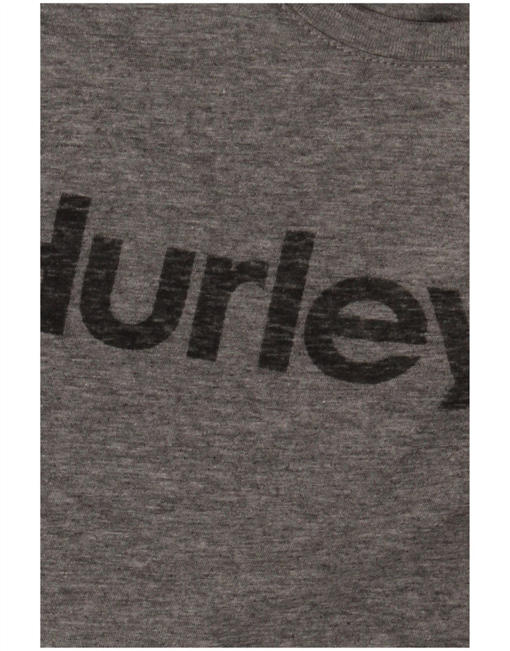 Мужская футболка Hurley с рисунком, маленький серый хлопок с крапинками