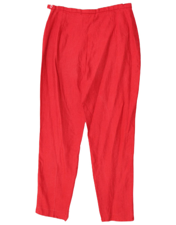 Женские повседневные зауженные брюки Max Mara UK 12, средние W28 L27, красный лен
