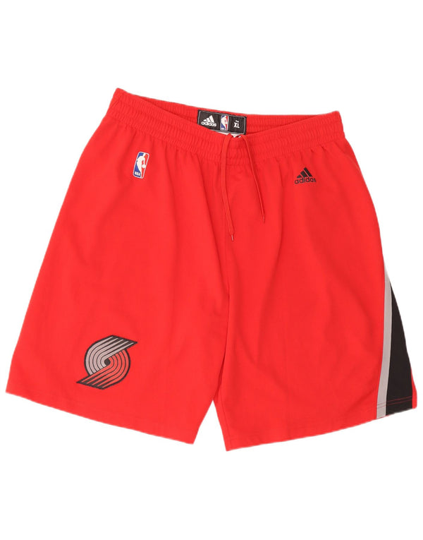 Adidas Mens Portland Trail Blazers Спортивные шорты с рисунком XL Красные цветные блоки