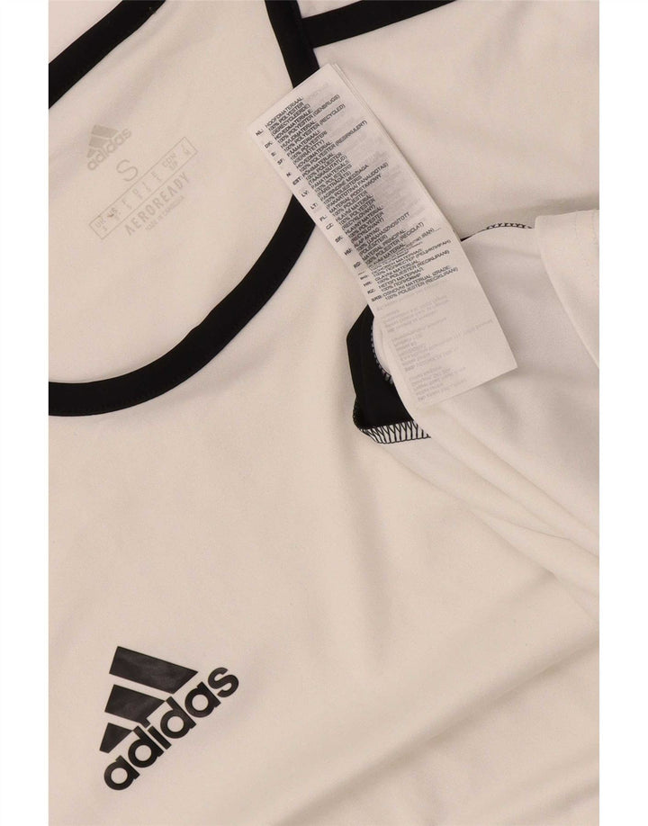 Мужская футболка Adidas Aeroready, маленький белый полиэстер с цветными блоками