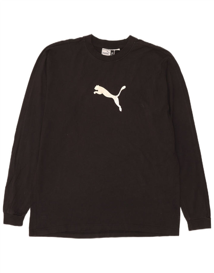 Мужской топ с рисунком Puma с длинным рукавом XL, черный хлопок