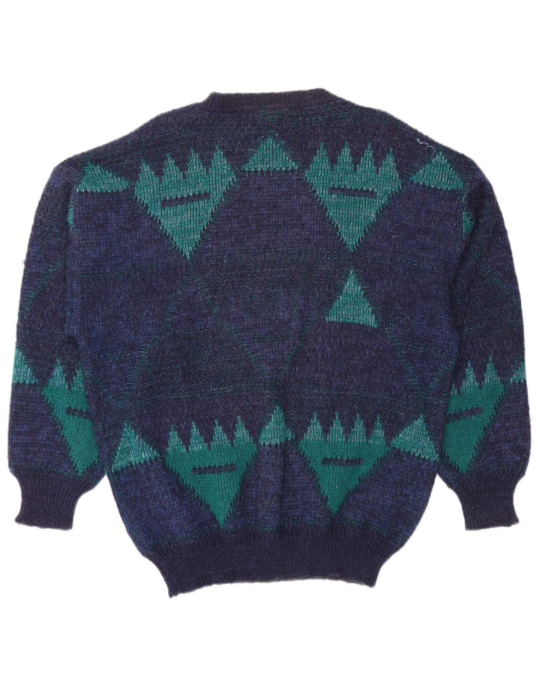 4 Мужской джемпер с вырезом «лодочка» CASTELLA IT 56 XL Темно-синий с геометрическим узором