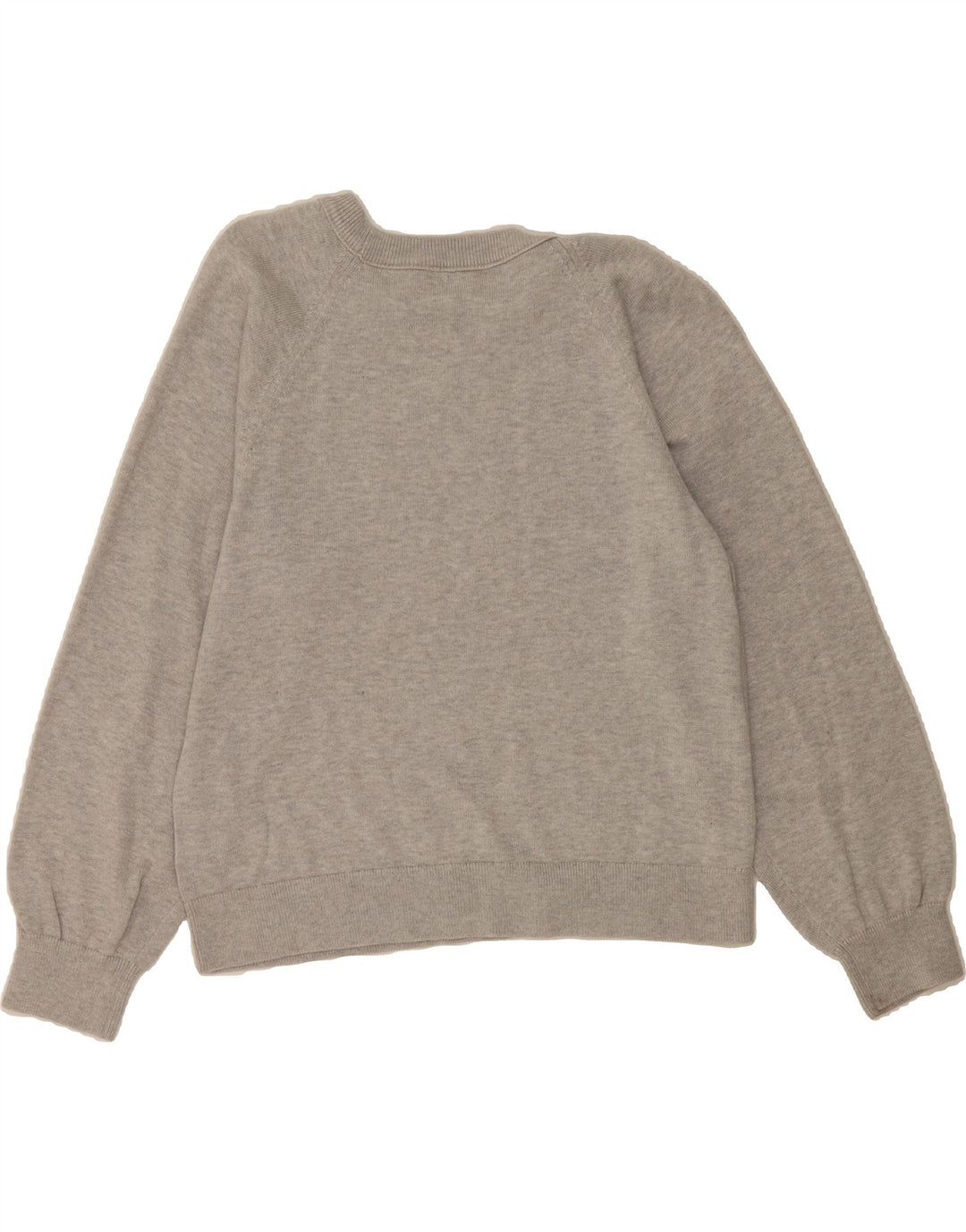 J. CREW Womens Boat Neck Jumper Sweater UK 14 Medium Grey Cotton Vintage J. Crew and Second-Hand J. Crew from Messina Hembry 