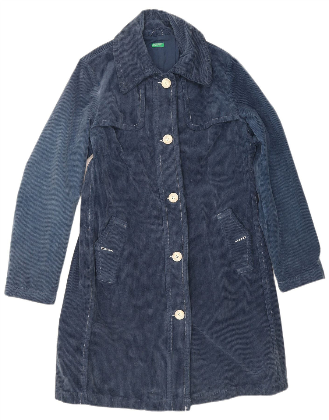 Женское вельветовое пальто Benetton IT 44 Medium Navy Blue Хлопок