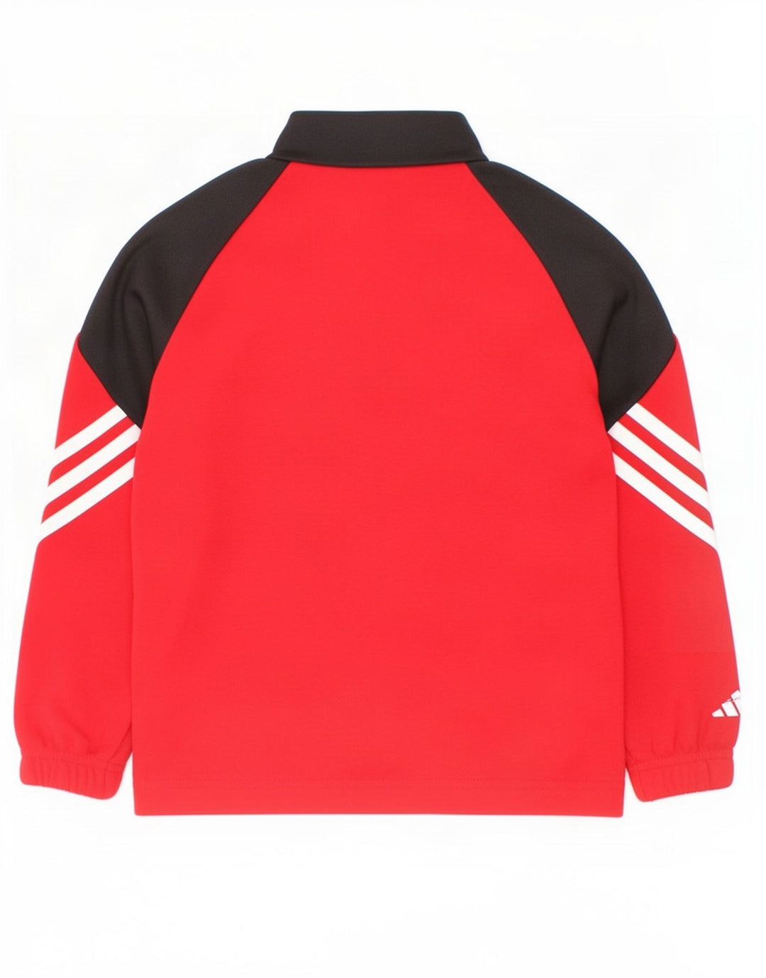Пуловер с воротником на молнии для мальчиков Adidas, топ 5–6 лет, красный, цветной блок XS