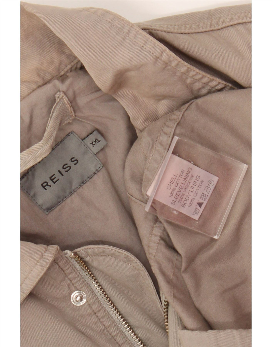 Мужская куртка Reiss UK 44 2XL, бежевый хлопок