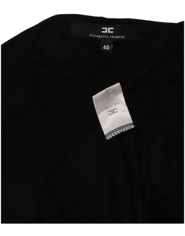 Женская блузка с длинным рукавом Elisabetta Franchi Top IT 40 Small Black Cupro