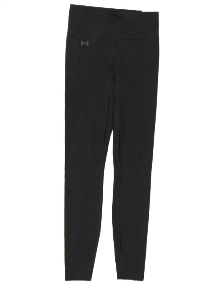 Женские леггинсы Under Armour UK 8, маленькие черные из полиэстера