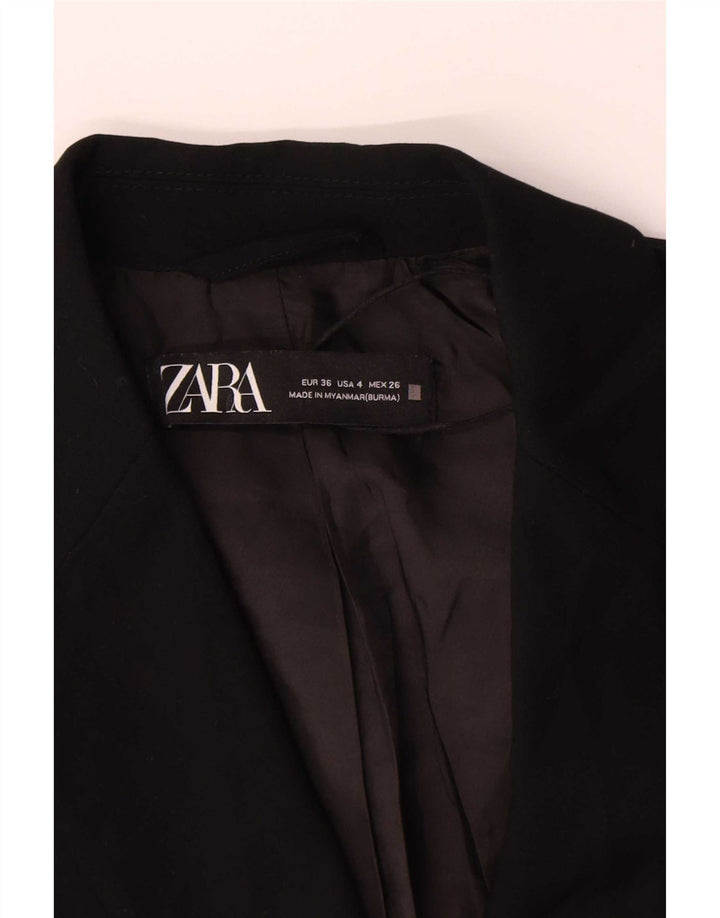 Женский пиджак на 1 пуговице Zara EU 36 XS, черный полиэстер