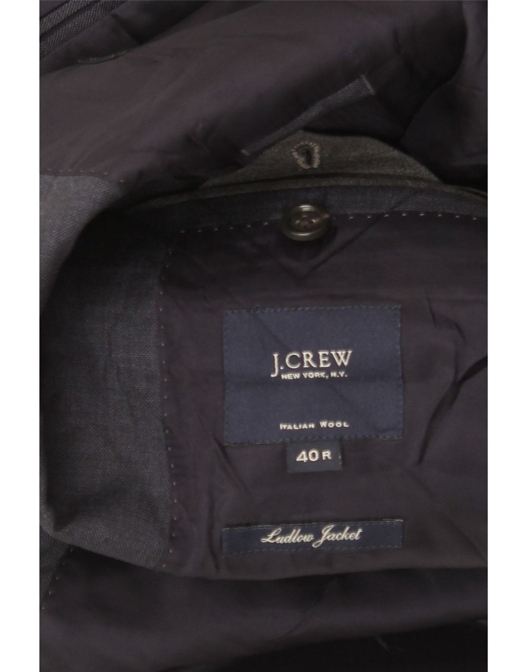 Мужской пиджак J. CREW Ludlow с 2 пуговицами, Великобритания 40, большой темно-синий, шерстяной