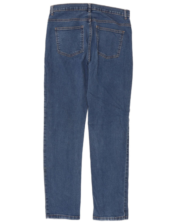 Женские прямые джинсы Marks & Spencer UK 12, средние W30 L30, синие, хлопок