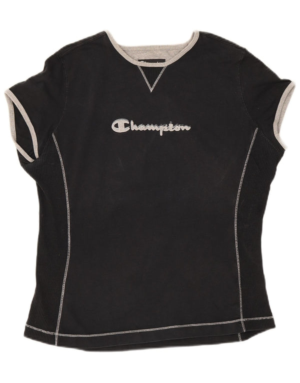 Женская футболка с рисунком Champion UK 18 XL, черный хлопок