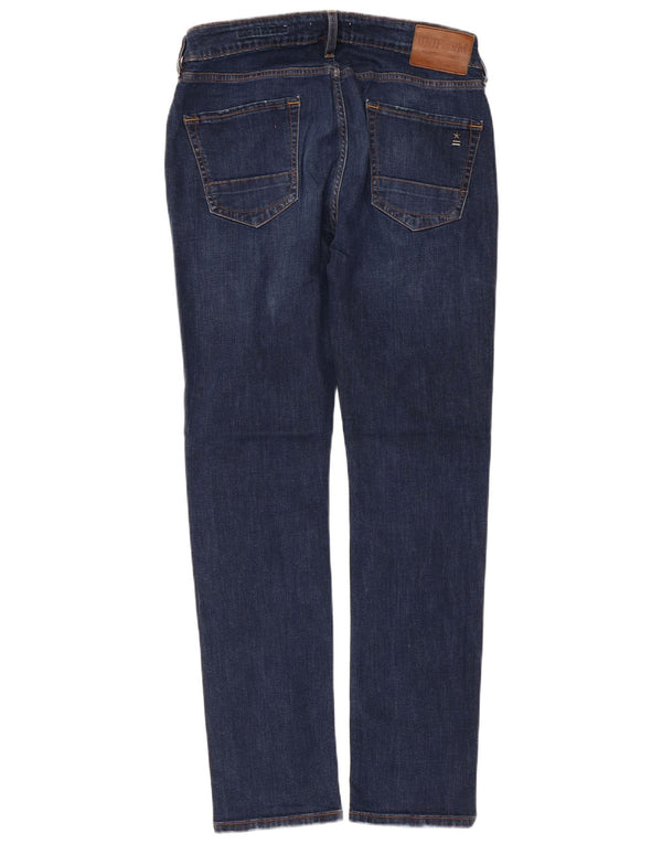 Униформа Мужские узкие джинсы W32 L30 Темно-синий хлопок