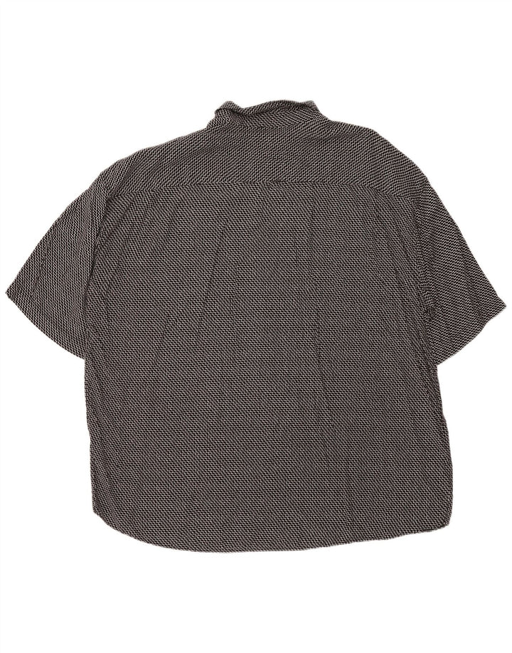 MAXFORT Мужская рубашка с коротким рукавом 5XL черная с шевроном