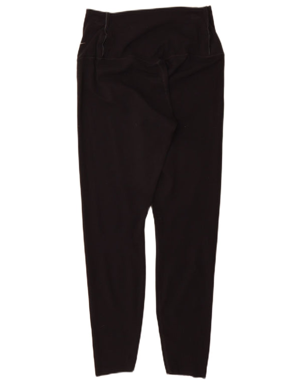 Женские леггинсы Nike Dri Fit UK 12, средний черный нейлон