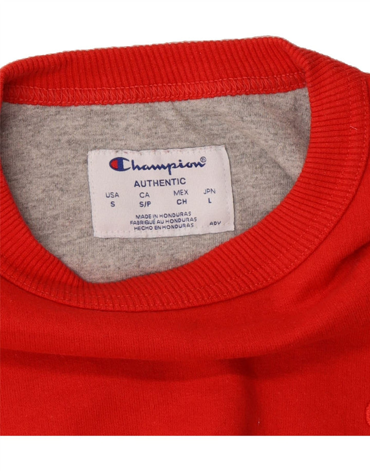 CHAMPION Mens Sweatshirt Jumper Small Red Cotton Vintage Champion and Second-Hand Champion from Messina Hembry 