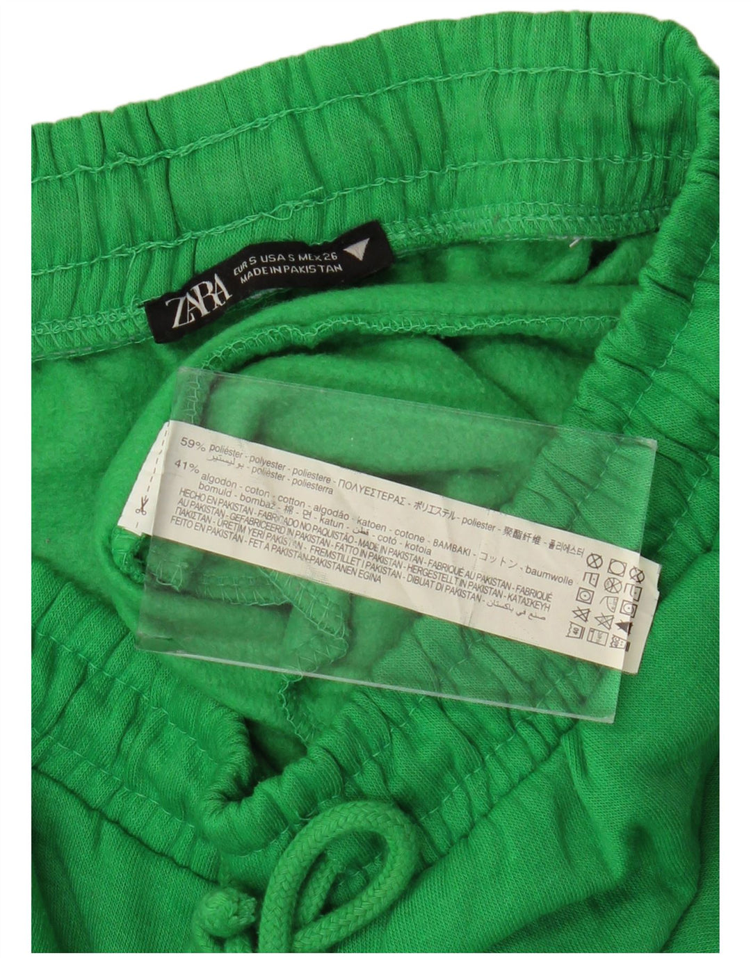 Женские спортивные брюки Zara Joggers UK 10, маленькие зеленые, полиэстер