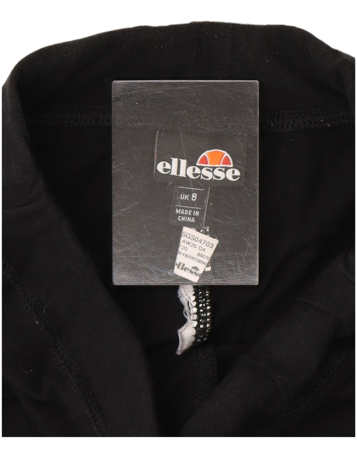 Женские леггинсы с рисунком ELLESSE UK 8, маленькие, черные