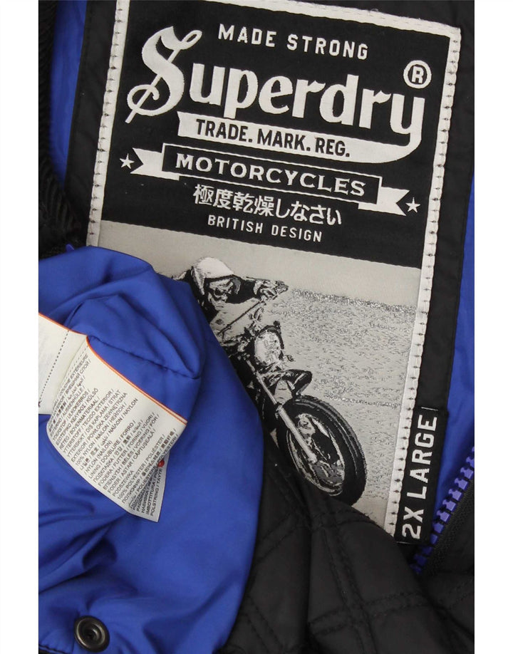Мужская стеганая куртка Superdry UK 44 2XL, черный нейлон