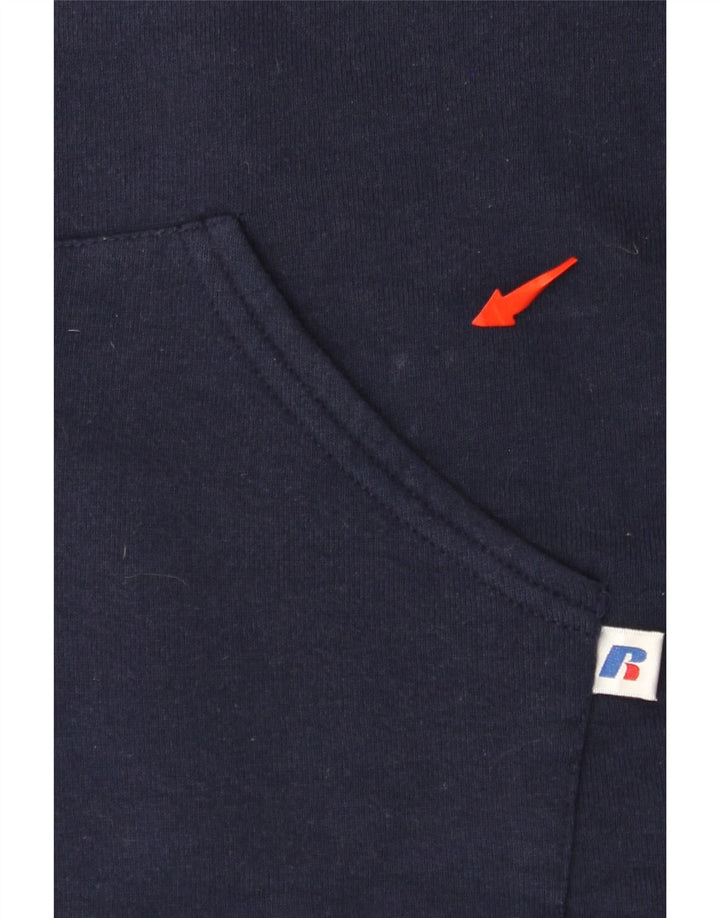 Женский свитер с капюшоном на молнии RUSSELL ATHLETIC Dri-Power UK 18 XL, темно-синий