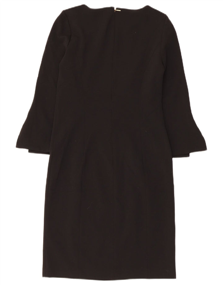 Женское платье-футляр Dkny с рукавом 3/4, США 2 XS, черный полиэстер