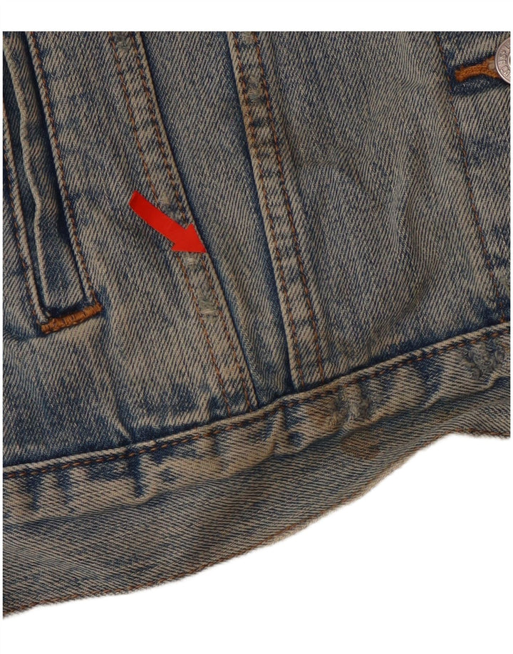 LEVI'S Womens Denim Jacket UK 16 Large Blue Cotton