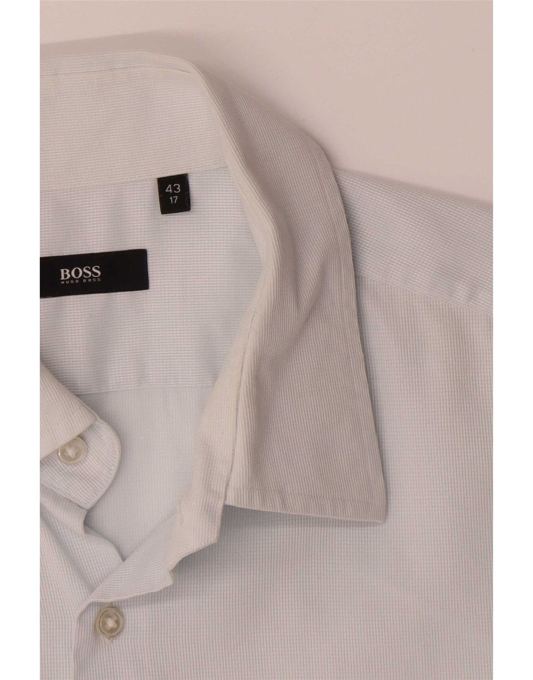 Мужская рубашка Hugo Boss, размер 43, 17 XL, синяя клетка, хлопок