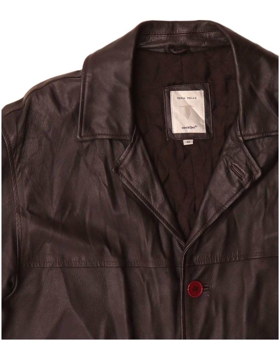 CONBIPEL Мужское кожаное пальто IT 48 Medium Brown Leather