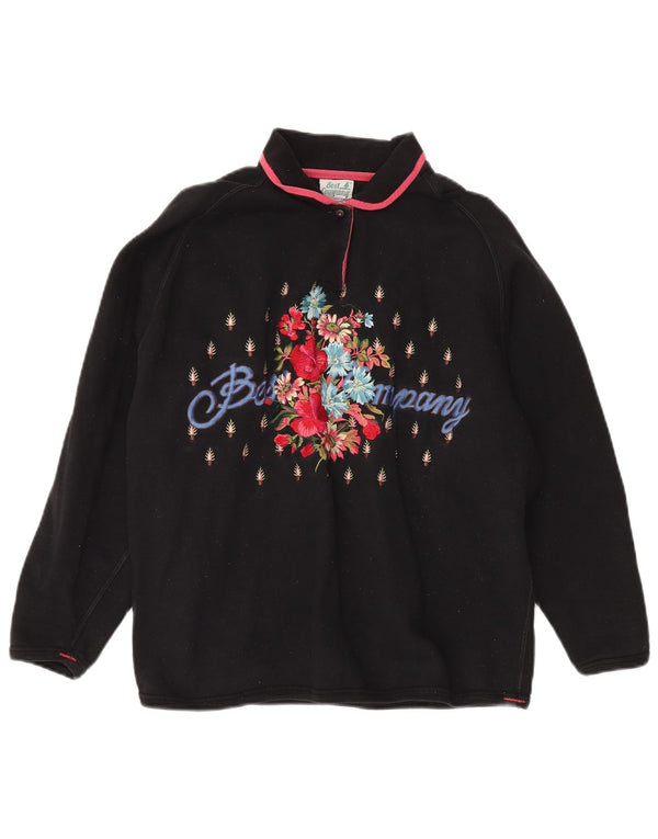 Женский оверсайз-свитшот с рисунком BEST COMPANY UK 16, большой черный