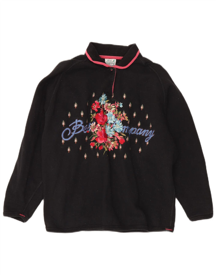 Женский оверсайз-свитшот с рисунком BEST COMPANY UK 16, большой черный