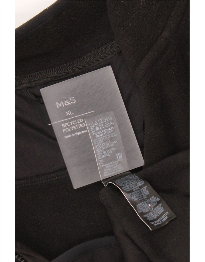 Мужская флисовая куртка Marks & Spencer UK 42 XL, черный полиэстер