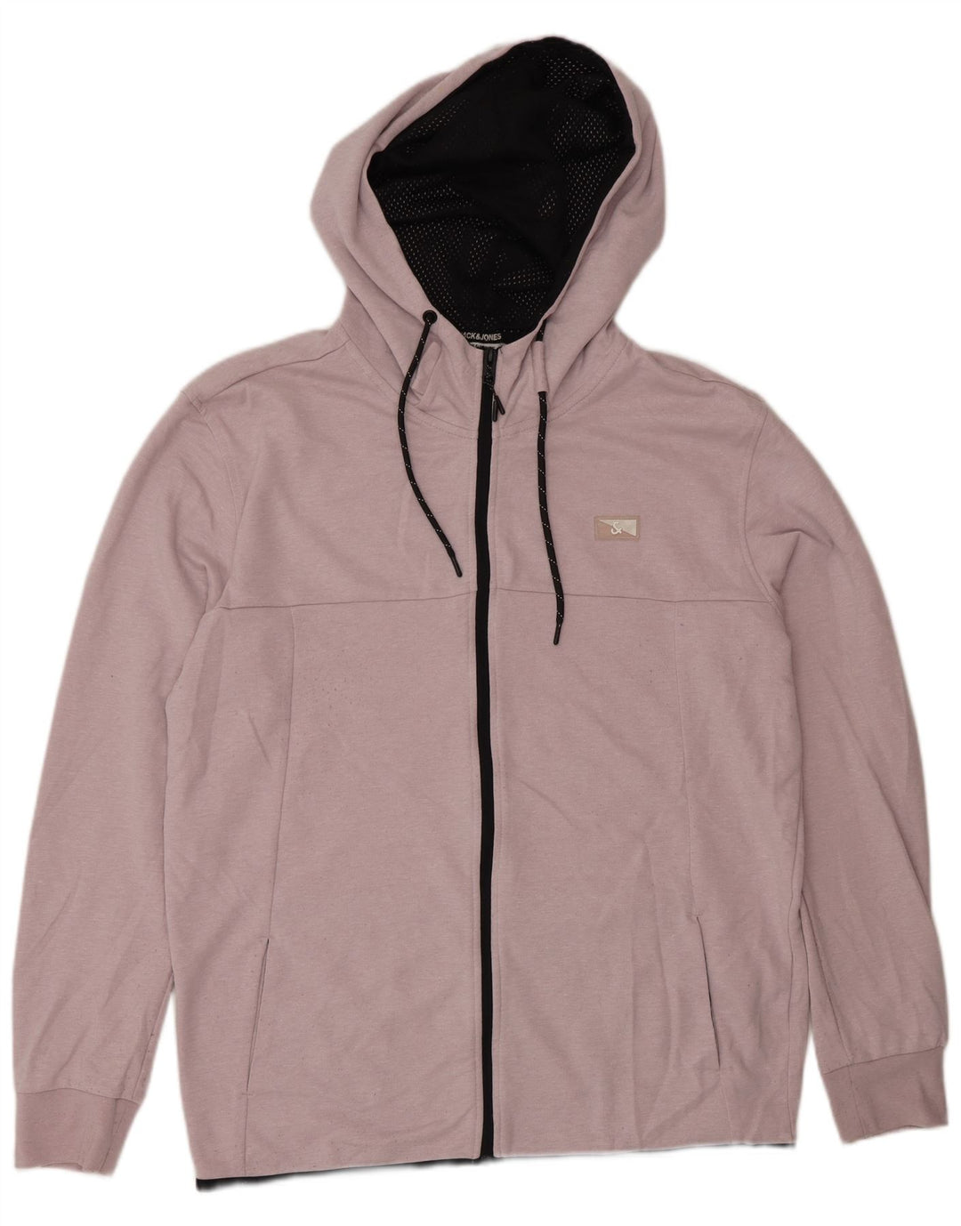 Мужской свитер с капюшоном на молнии Jack & Jones, большой розовый из полиэстера