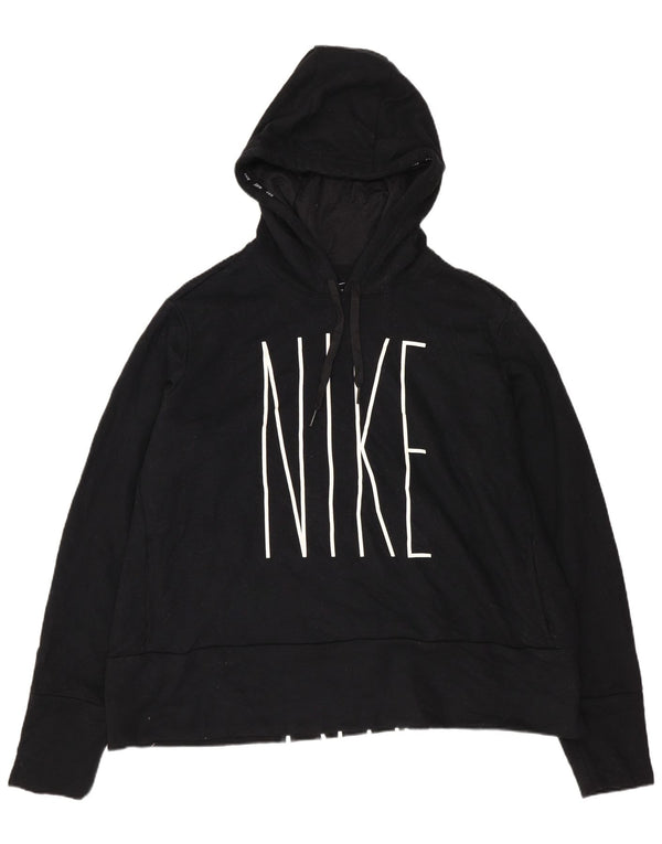 Женский джемпер с капюшоном Nike Oversized с рисунком UK 18 XL, черный полиэстер