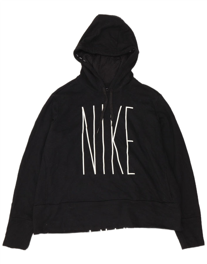 Женский джемпер с капюшоном Nike Oversized с рисунком UK 18 XL, черный полиэстер