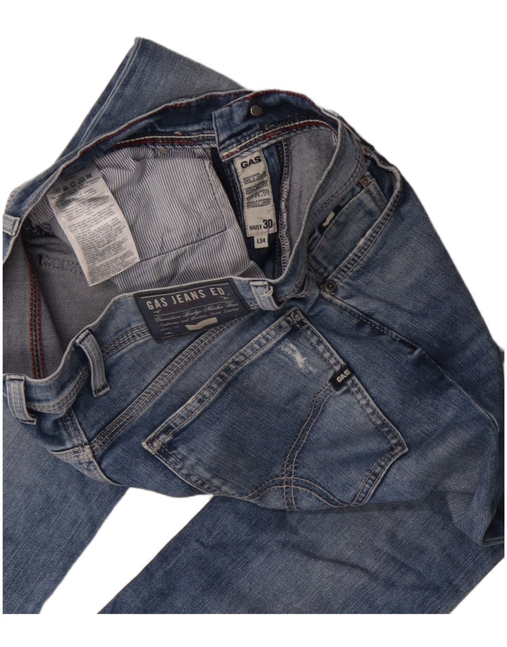 Женские прямые джинсы Gas W30 L34, синий хлопок