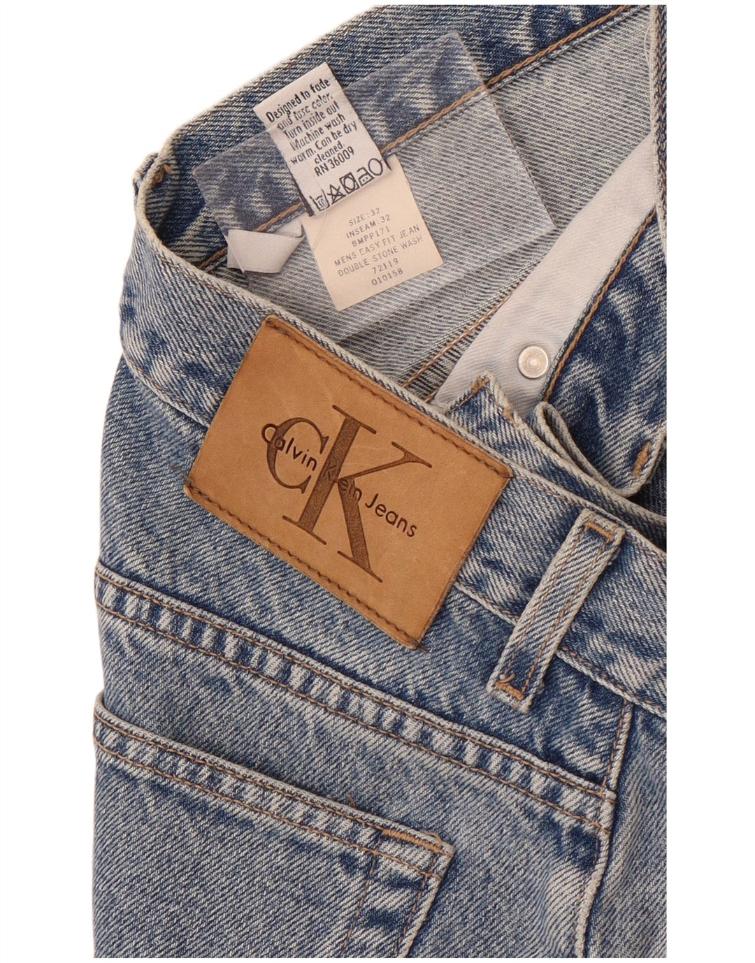 Мужские узкие джинсы Calvin Klein W32 L28, синий хлопок
