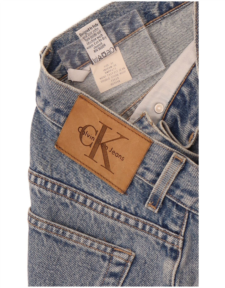 Мужские узкие джинсы Calvin Klein W32 L28, синий хлопок