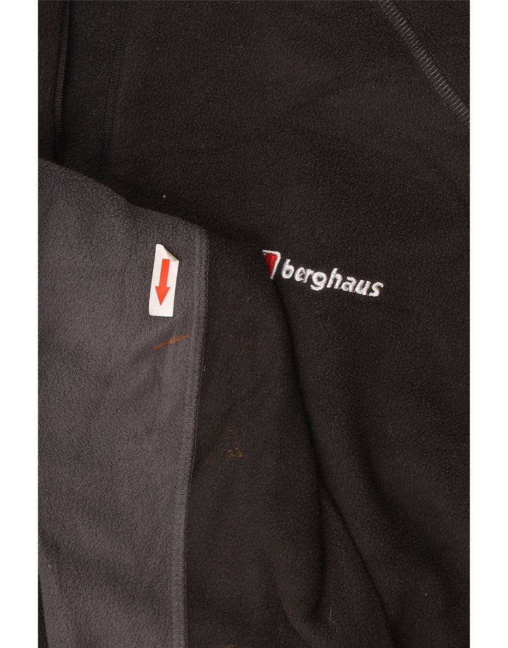 Berghaus Мужской флисовый джемпер с воротником на молнии, большой черный, полиэстер с цветными блоками