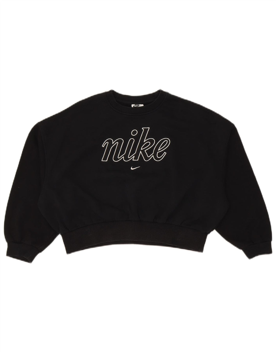 Укороченный свитер большого размера для девочек Nike, 10–11 лет, средний черный