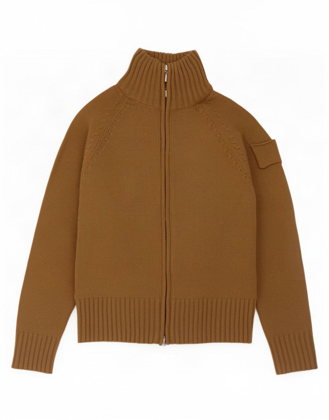 Женский кардиган Zara UK 12, средний хаки, акрил