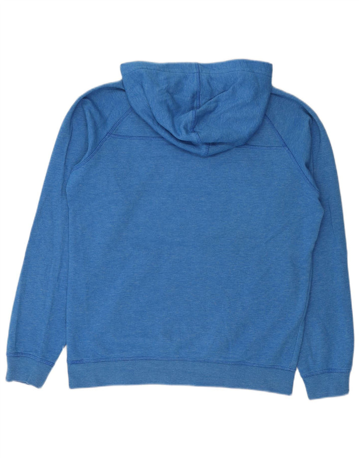 Мужской джемпер с капюшоном Jack & Jones с рисунком, хлопковый, средний синий