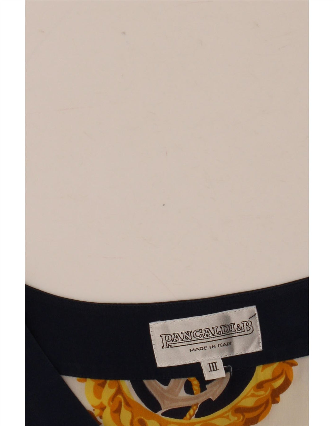 Pancaldi & B Женская блузка с абстрактным узором Top UK 12 Medium Off White